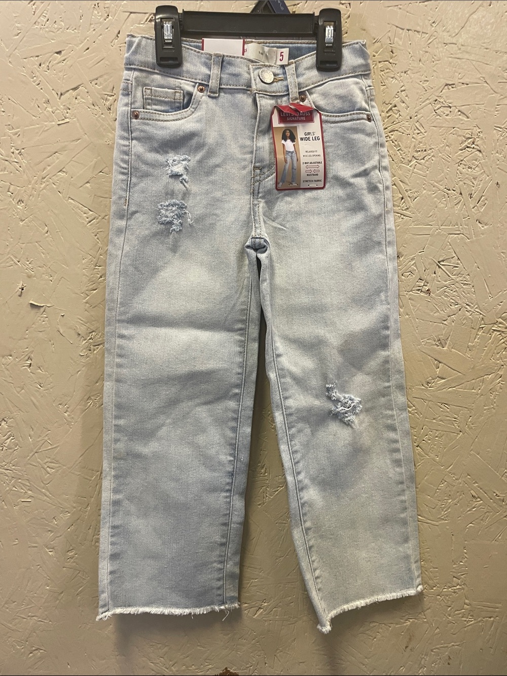 Levi's Girls' Light Blue Wide Leg Jeans